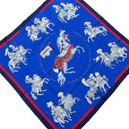 Hermes Scarf Carre 90 Blue Light Multi Carrousel