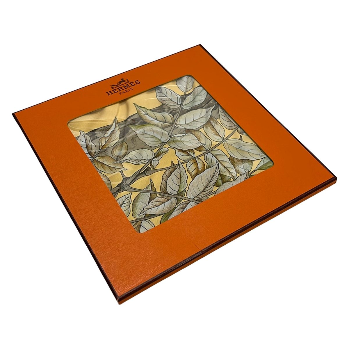 Hermes Scarf Carre 90 Yellow Brown Multi Casse Noisette — view 5