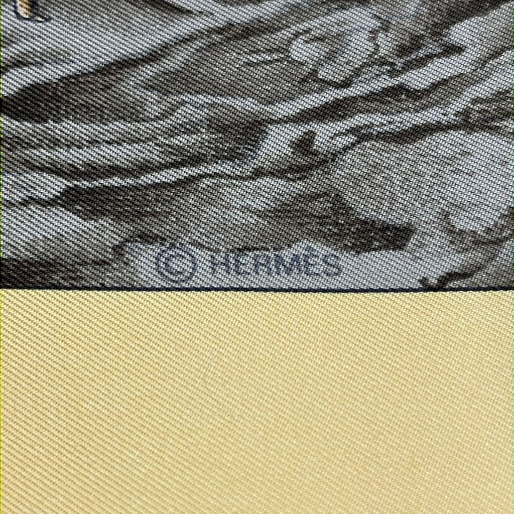 Hermes Scarf Carre 90 Yellow Brown Multi Casse Noisette — view 2