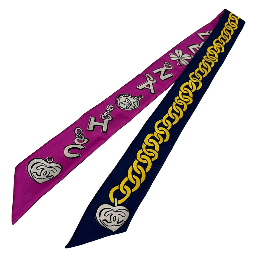 Chanel Scarf Purple Multi Ribbon — view 4