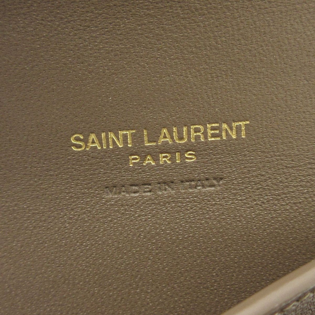 Saint Laurent Paris Trifold Wallet Cassandra Brown Leather — view 5