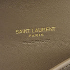Saint Laurent Paris Trifold Wallet Cassandra Brown Leather — view 5