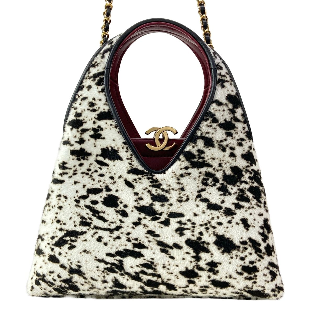 Chanel Shoulder Bag Small Shopping White Black — view 3