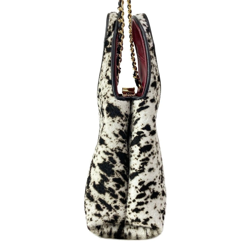 Chanel Shoulder Bag Small Shopping White Black — view 4
