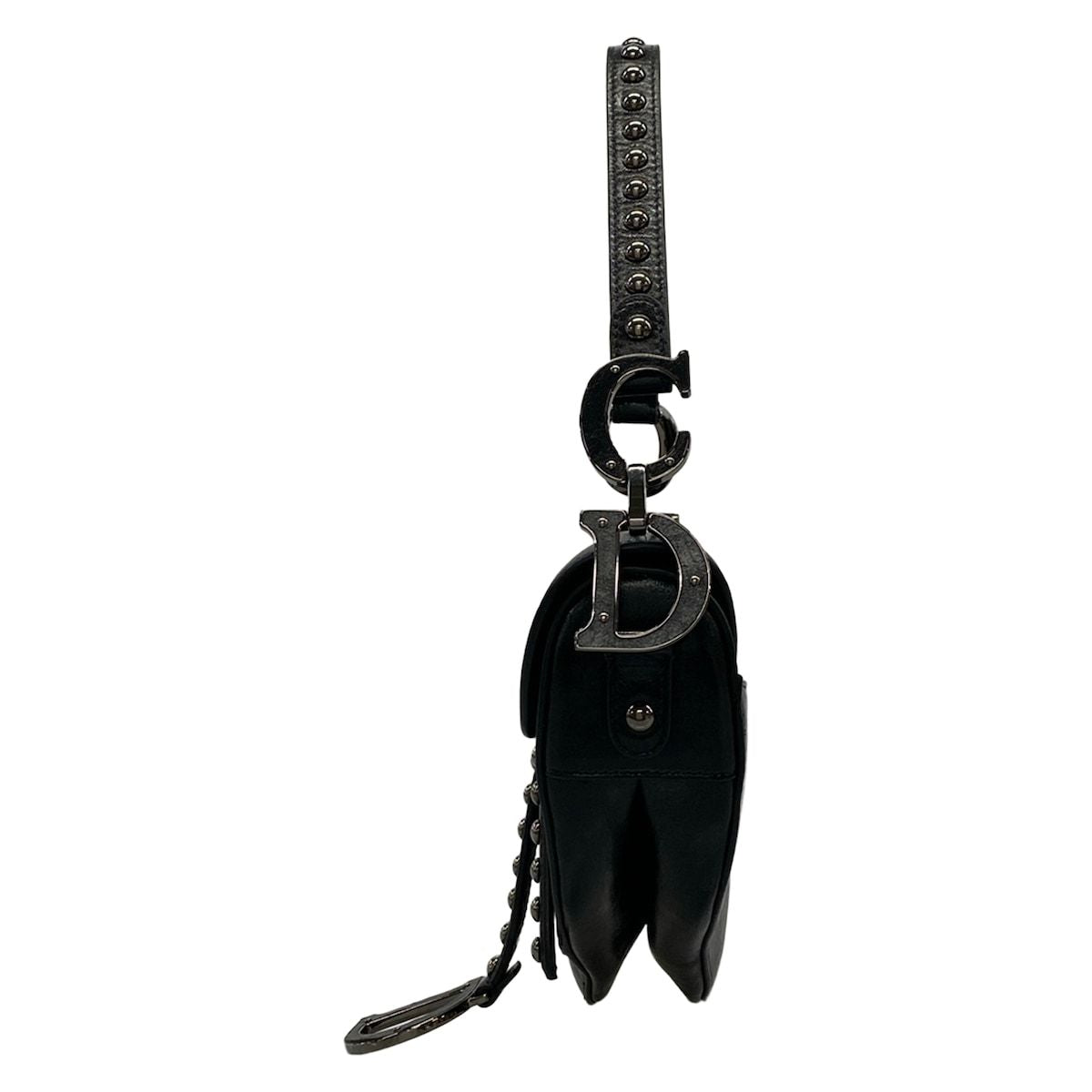 Dior Saddle Bag Black Leather — view 4
