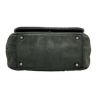 Chanel Shoulder Bag Dark Gray Chain Silver Leather — view 5