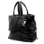 Saint Laurent Paris Tote Bag Logo Maxi Patent Leather Black — view 2
