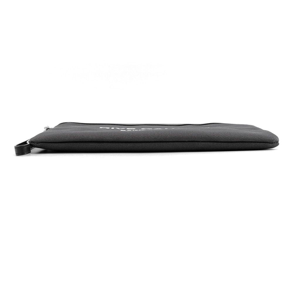 Saint Laurent Paris Clutch Rive Gauche Canvas Leather Black — view 3