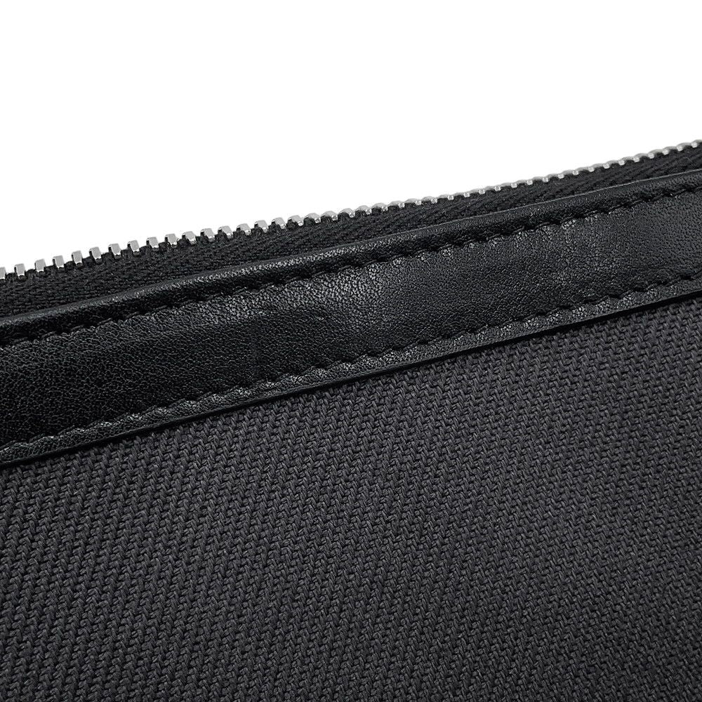 Saint Laurent Paris Clutch Rive Gauche Canvas Leather Black — view 7