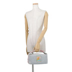 Hermes Pouch Bride-a-Brac GM Animo Block Granit Silver Wool Toile Chevron — view 4