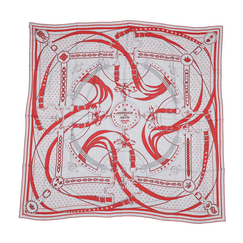 Hermes Shawl Carre 140 Geant Morning Walk la Promenade du Matin Cashmere Silk