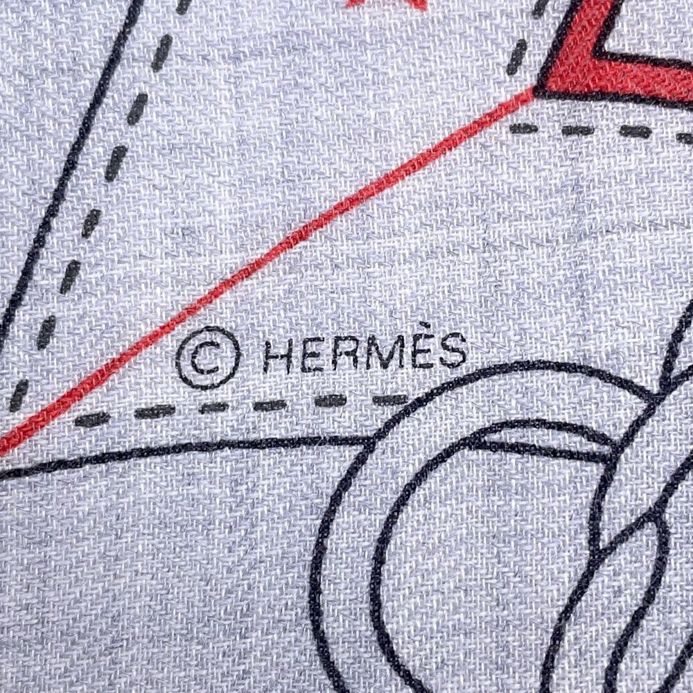 Hermes Shawl Carre 140 Geant Morning Walk la Promenade du Matin Cashmere Silk — view 4
