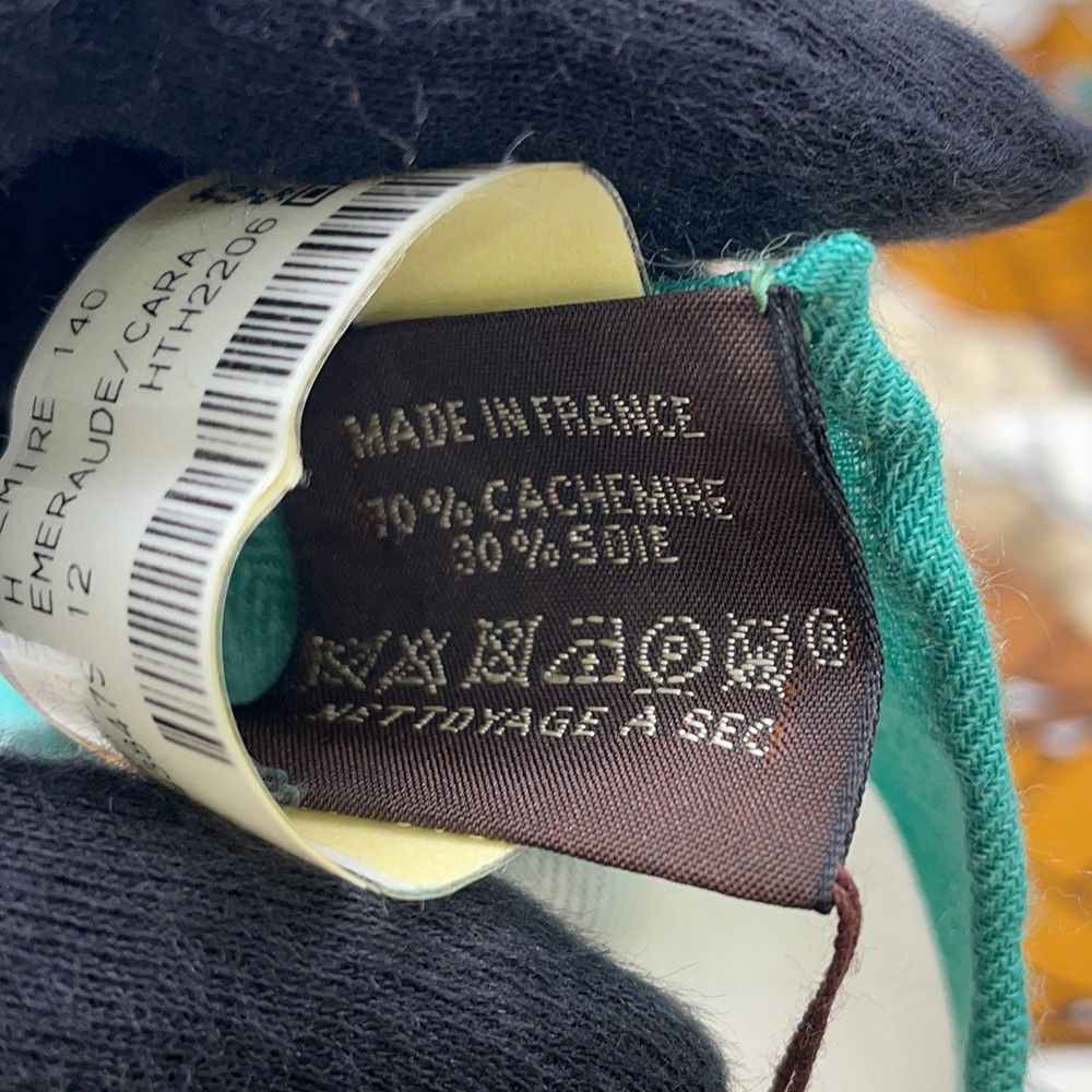Hermes Shawl Carre 140 Geant Tresses H Cashmere Silk Scarf — view 5