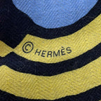 Hermes Shawl Triangle Jian Cheval Veigues Vague Cashmere Silk Scarf — view 3