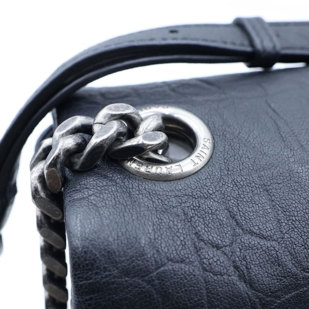 Saint Laurent Paris West Hollywood Shoulder Bag Crossbody Croco Embossed — view 6