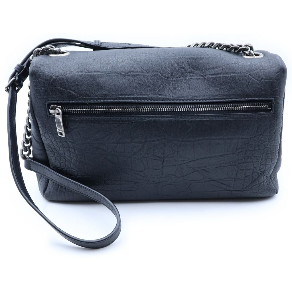 Saint Laurent Paris West Hollywood Shoulder Bag Crossbody Croco Embossed — view 2