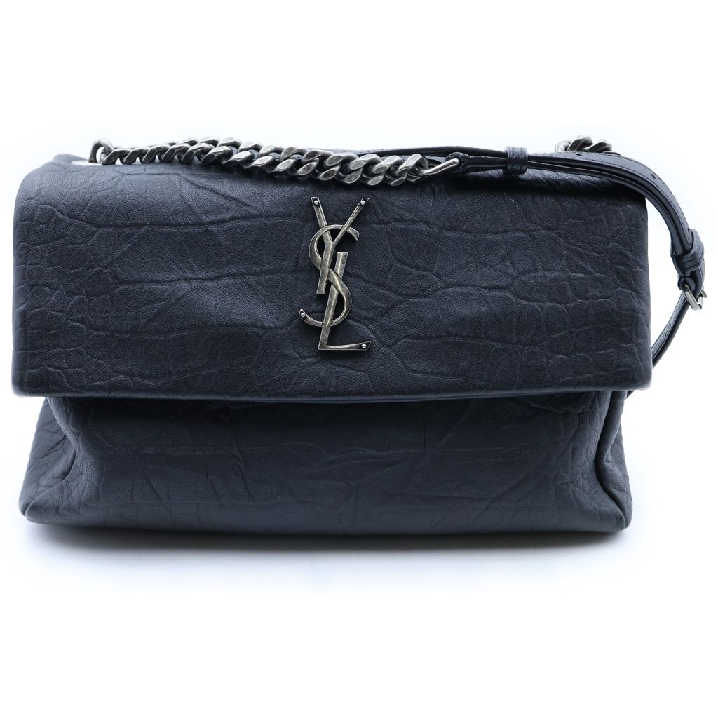Saint Laurent Paris West Hollywood Shoulder Bag Crossbody Croco Embossed
