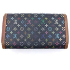Louis Vuitton Porte Tresor Monogram Multicolor Leather Wallet Trifold Black — view 2