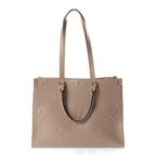 Louis Vuitton Monogram Empreinte On The Go MM Tote Bag Beige Leather — view 2