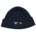 Louis Vuitton Cashmere LV Dual Beanie Knit Hat Black