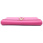 Saint Laurent Paris Y-line Leather Clutch Gold Pink — view 4