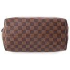 Louis Vuitton Damier Iena PM Tote Bag Brown Leather Gold — view 4