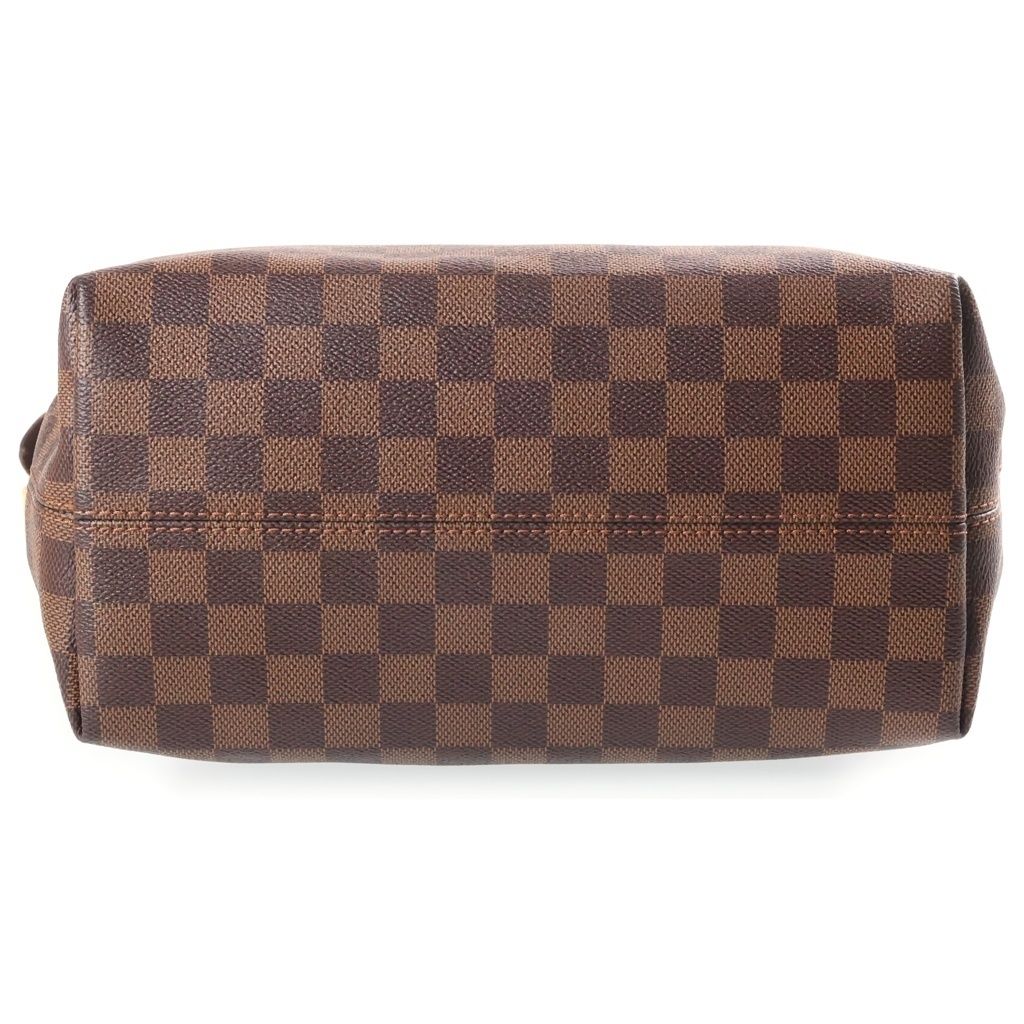 Louis Vuitton Damier Iena PM Tote Bag Brown Leather Gold — view 4