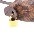 Louis Vuitton Damier Iena PM Tote Bag Brown Leather Gold — view 6