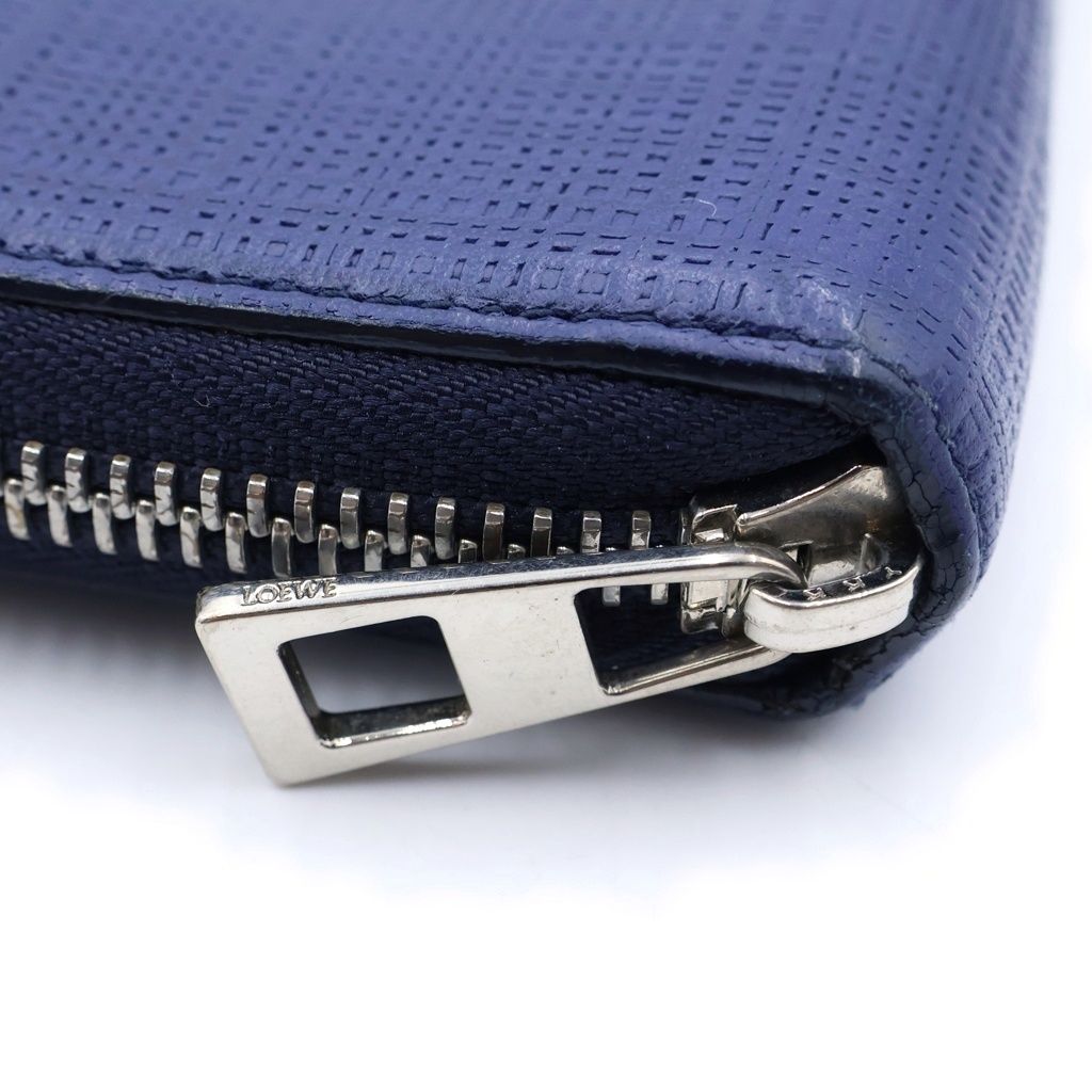 Loewe Anagram Zip Around Wallet Navy — view 5