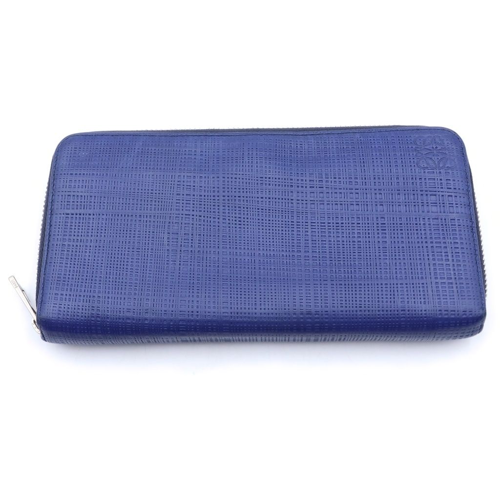 Loewe Anagram Zip Around Wallet Navy