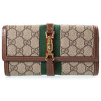 Gucci GG Marmont Jackie 1961 Chain Shoulder Bag Wallet Brown Leather Gold
