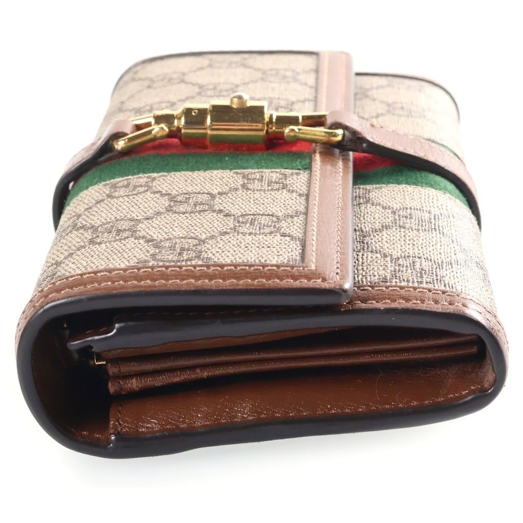 Gucci GG Marmont Jackie 1961 Chain Shoulder Bag Wallet Brown Leather Gold — view 3