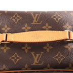 Louis Vuitton Monogram Nice BB Handbag Vanity Makeup Pouch Brown Leather Gold — view 6