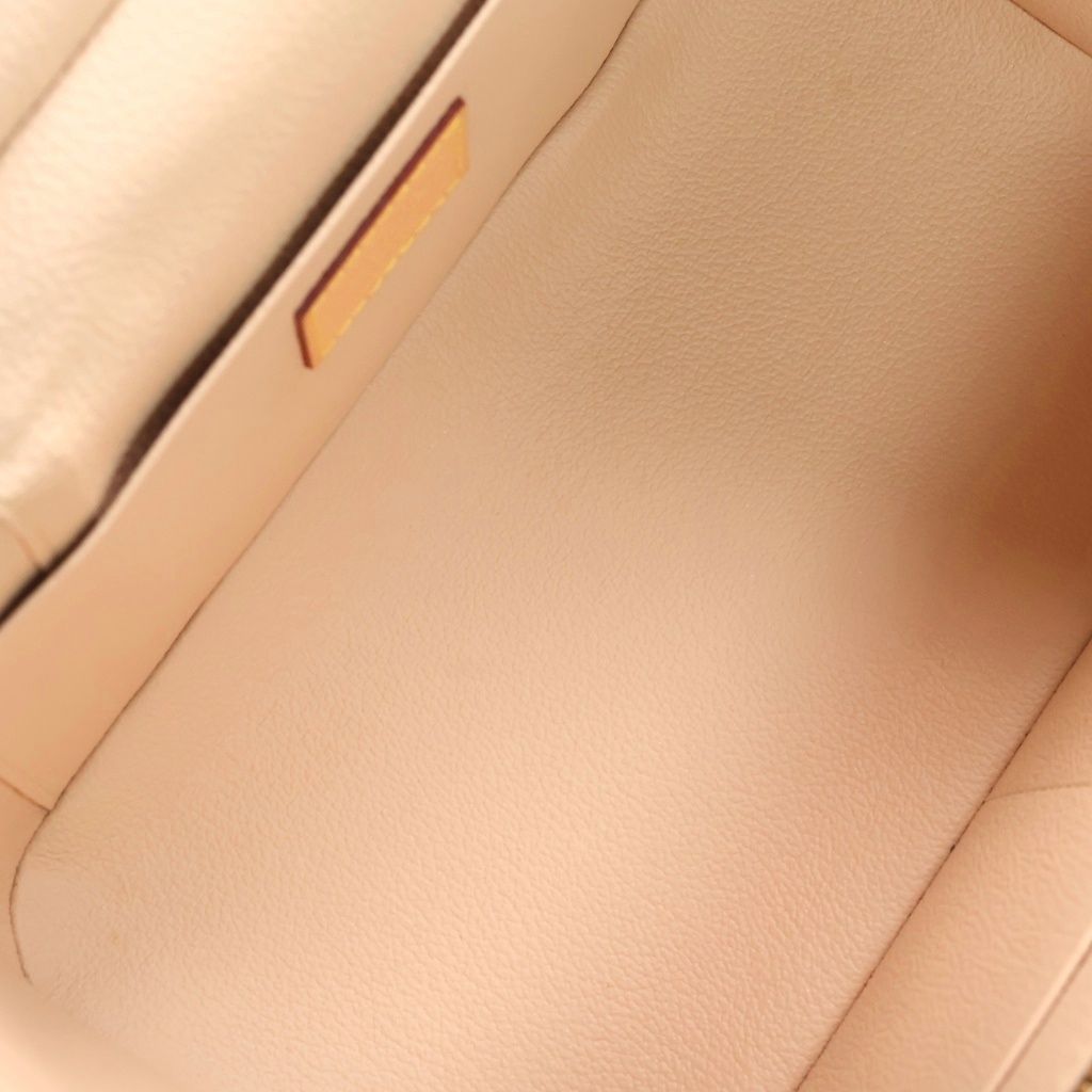 Louis Vuitton Monogram Nice BB Handbag Vanity Makeup Pouch Brown Leather Gold — view 8