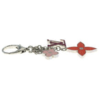 Louis Vuitton Bijou Sac Fleur de Epi Charm Key Holder Metal Silver Red Pink — view 4