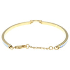 Celine Triomphe Articulated Bracelet Bangle Yellow Gold Light Blue Metal — view 2