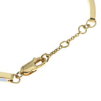 Celine Triomphe Articulated Bracelet Bangle Yellow Gold Light Blue Metal — view 5