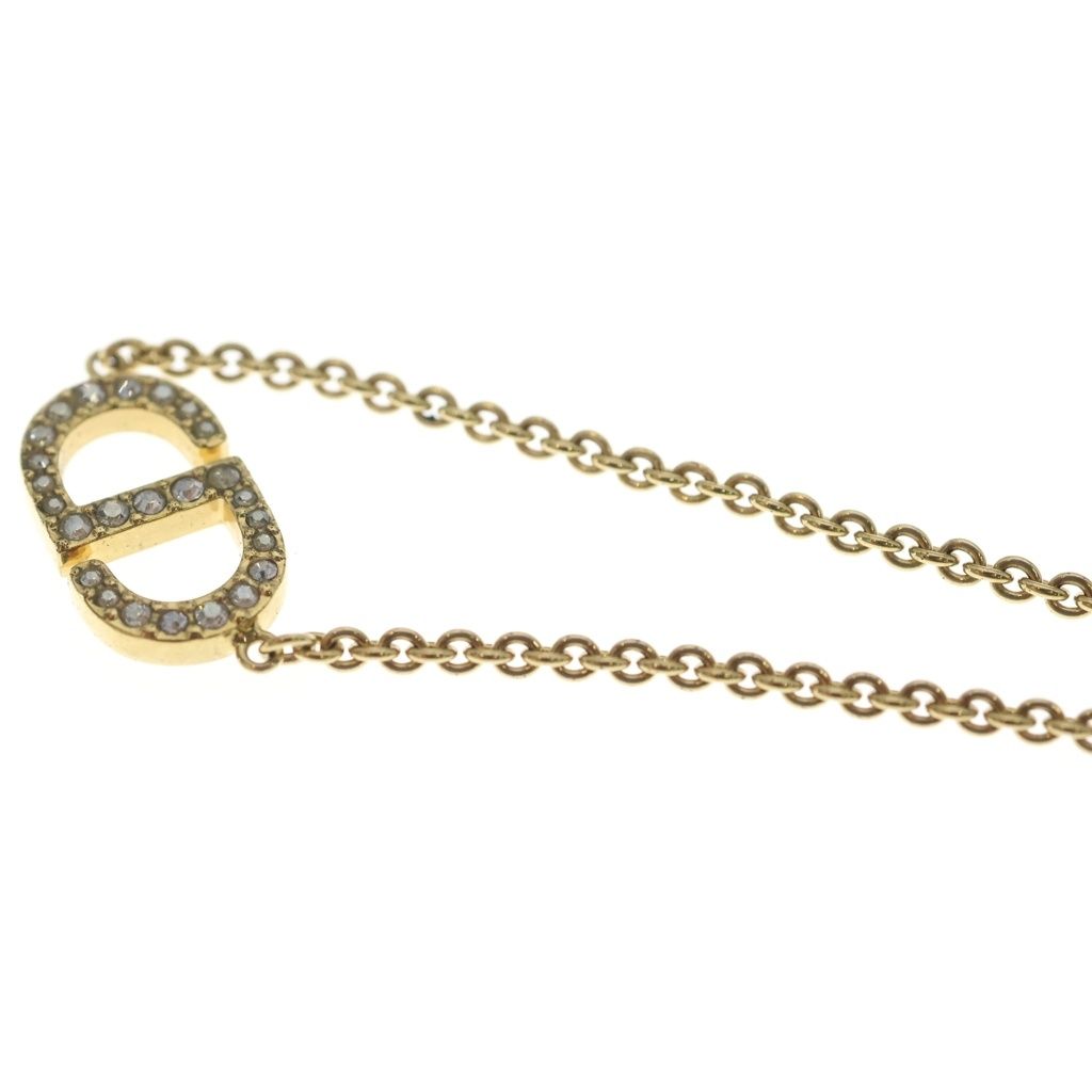 Dior Petit CD Logo Rhinestone Necklace — view 6
