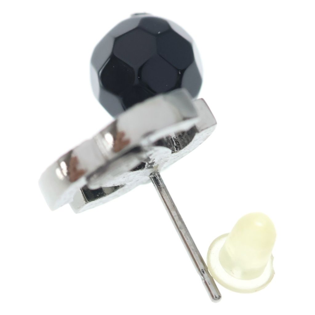 Chanel CC Logo Swing Earrings Black Silver — view 5