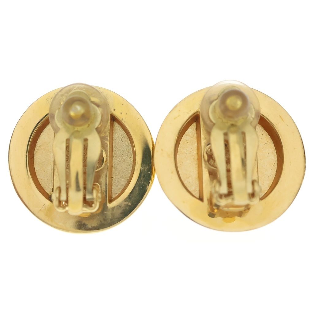 Chanel Rhinestone Earrings Gold Plated 97A — view 2