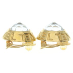 Chanel Rhinestone Earrings Gold Plated 97A — view 3