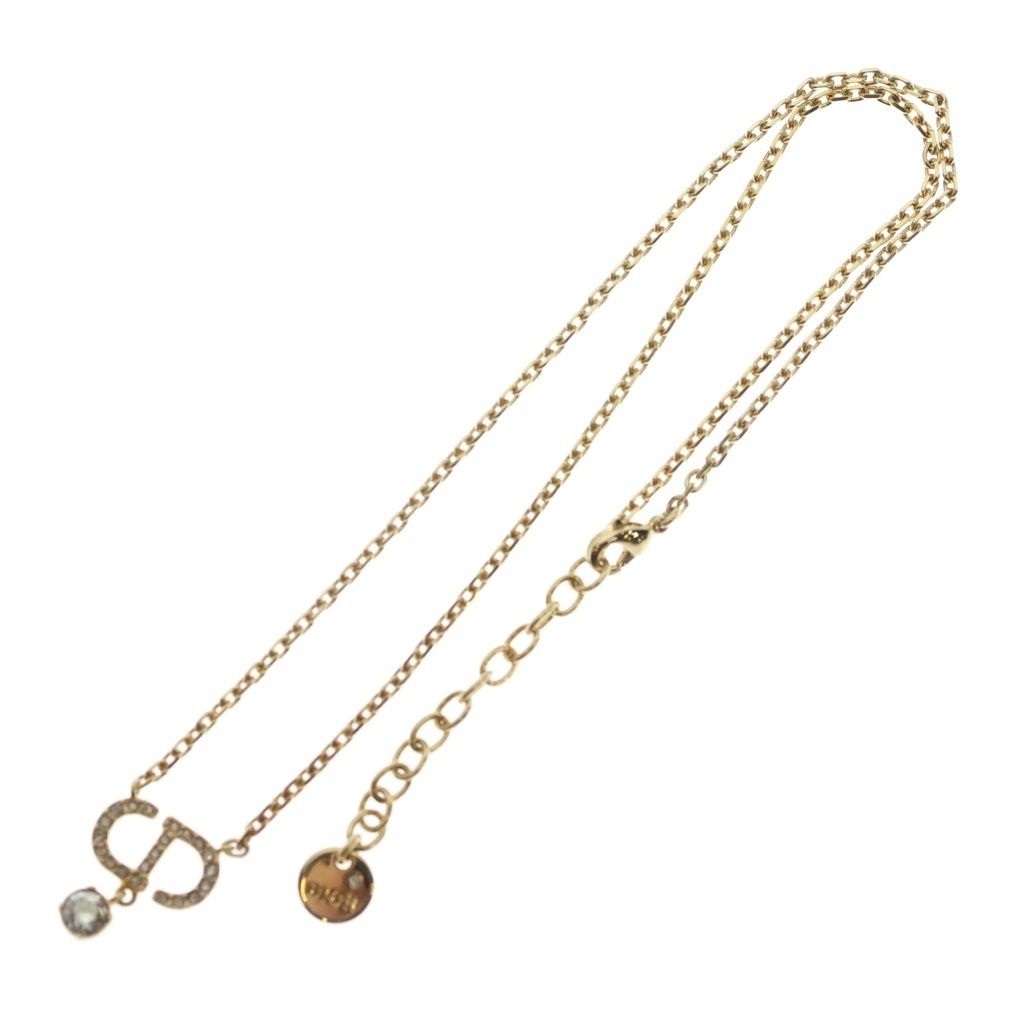 Dior CD Logo Necklace Plated Gold — view 2