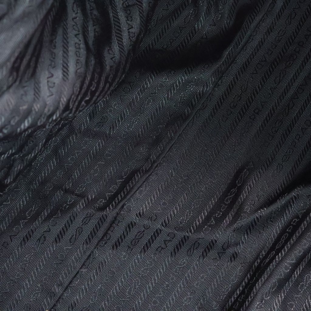 Prada Boston Bag Black Leather Nylon Silver — view 8