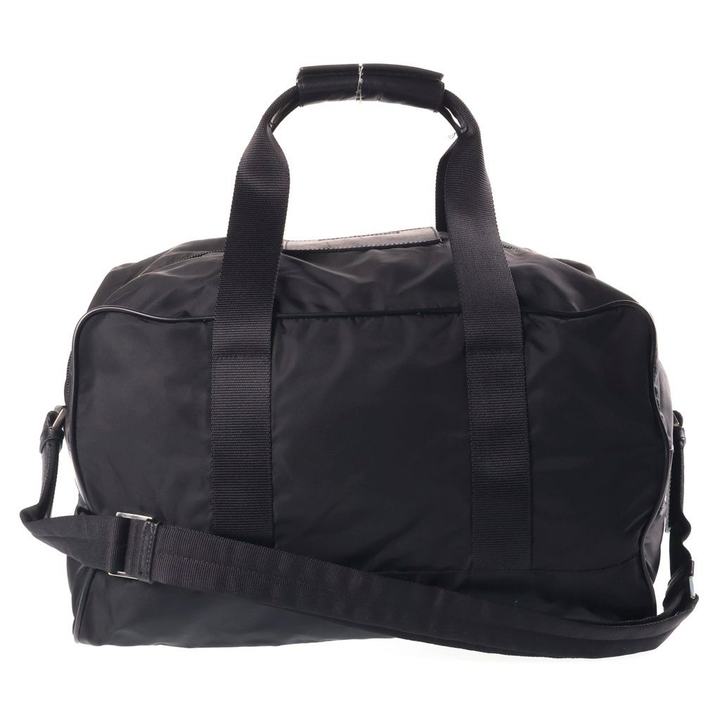 Prada Boston Bag Black Leather Nylon Silver — view 2