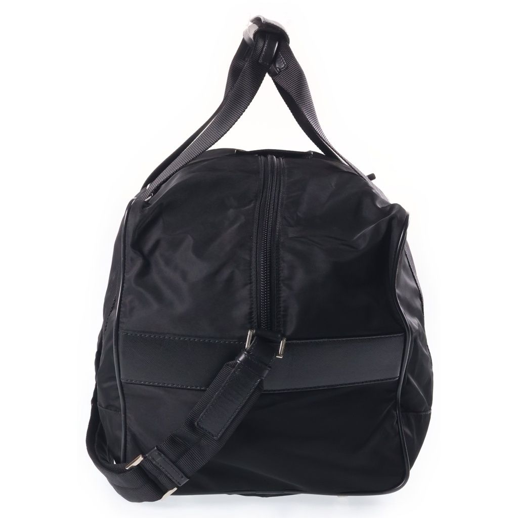 Prada Boston Bag Black Leather Nylon Silver — view 3