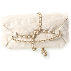 Chanel 12 SS Midnight Swim Balcony Chain Handbag Clutch White Shiny Calfskin — view 4