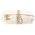 Chanel 12 SS Midnight Swim Balcony Chain Handbag Clutch White Shiny Calfskin