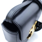 Celine Triomphe Mini Claude Shoulder Bag Black Leather Gold — view 7