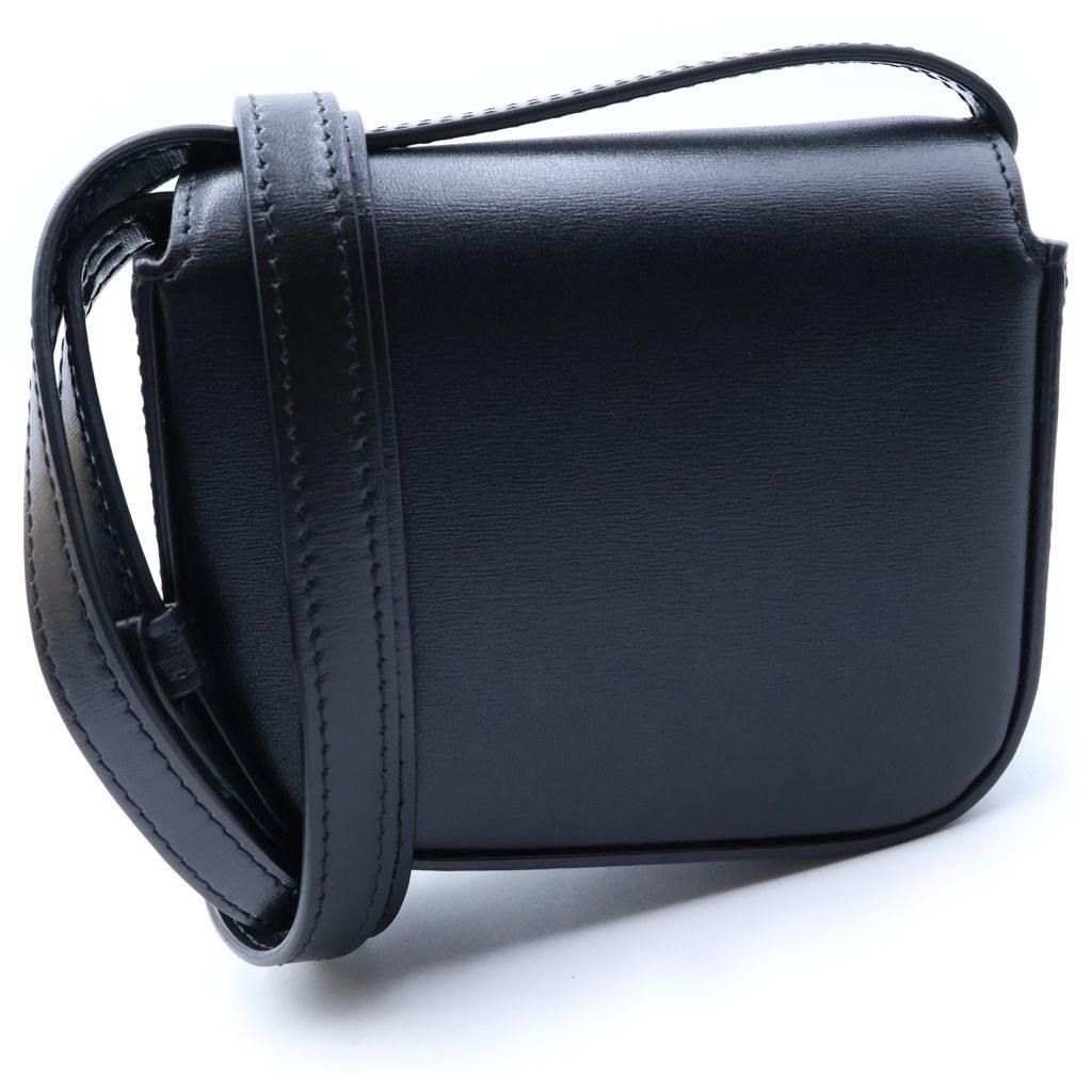 Celine Triomphe Mini Claude Shoulder Bag Black Leather Gold — view 2