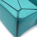 Loewe Puzzle Mini Green Leather Shoulder Bag — view 5